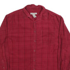 RETREAT Mens Red Check Shirt M Cotton Blend Casual Checked Button Down