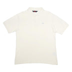 KAPPA Mens White Cotton Short Sleeve Polo Shirt L Classic Logo Casual Fashion