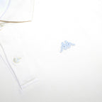 KAPPA Mens White Cotton Short Sleeve Polo Shirt L Classic Logo Casual Fashion
