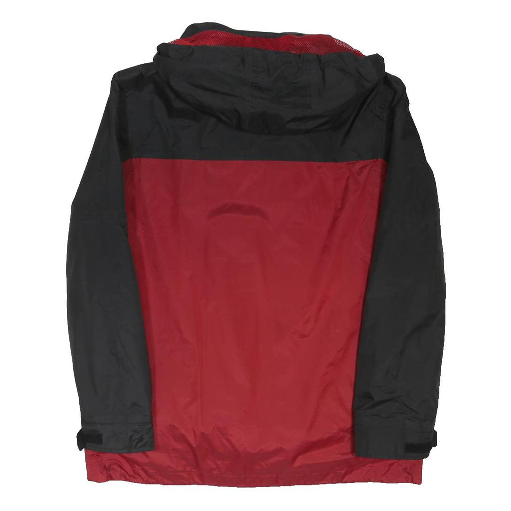COTTON TRADERS Mens Red & Black Outdoor Jacket M Polyester Blend Zip Hooded