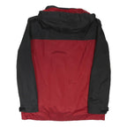 COTTON TRADERS Mens Red & Black Outdoor Jacket M Polyester Blend Zip Hooded
