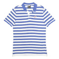 NIKE Mens Blue & White Striped Short Sleeve Polo Shirt M Cotton Casual Style