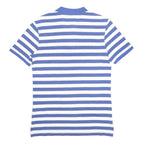NIKE Mens Blue & White Striped Short Sleeve Polo Shirt M Cotton Casual Style