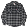 LEVI'S Mens Black & Grey Check Shirt L Cotton Blend Casual Button Down Long