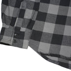LEVI'S Mens Black & Grey Check Shirt L Cotton Blend Casual Button Down Long