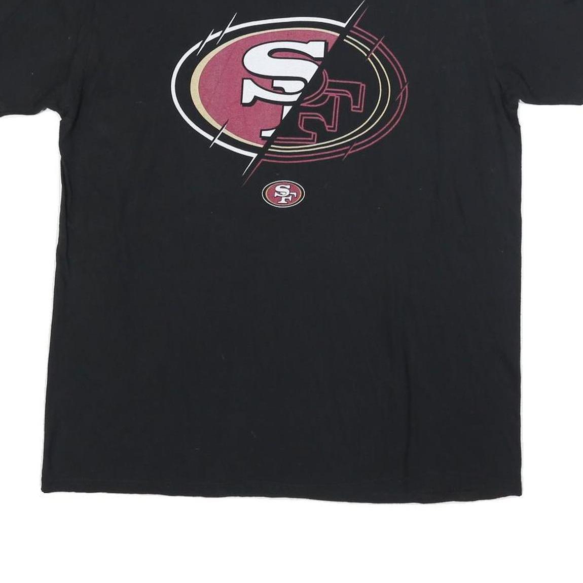 FANATICS Mens Black San Francisco 49ers Graphic T-Shirt L Short Sleeve Crew Neck