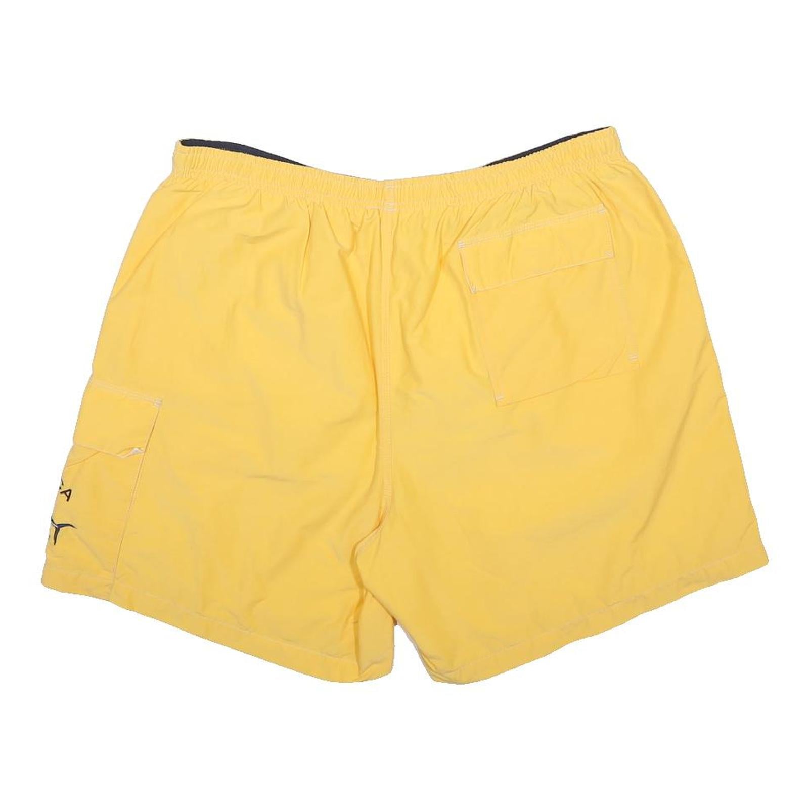 NAUTICA Mens Shorts Yellow Cotton Casual Cargo XL W34 Nautical Embroidered
