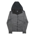 CHAMPION Mens Grey & Black Full Zip Hoodie S Polyester Blend Athletic Jacket