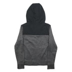 CHAMPION Mens Grey & Black Full Zip Hoodie S Polyester Blend Athletic Jacket