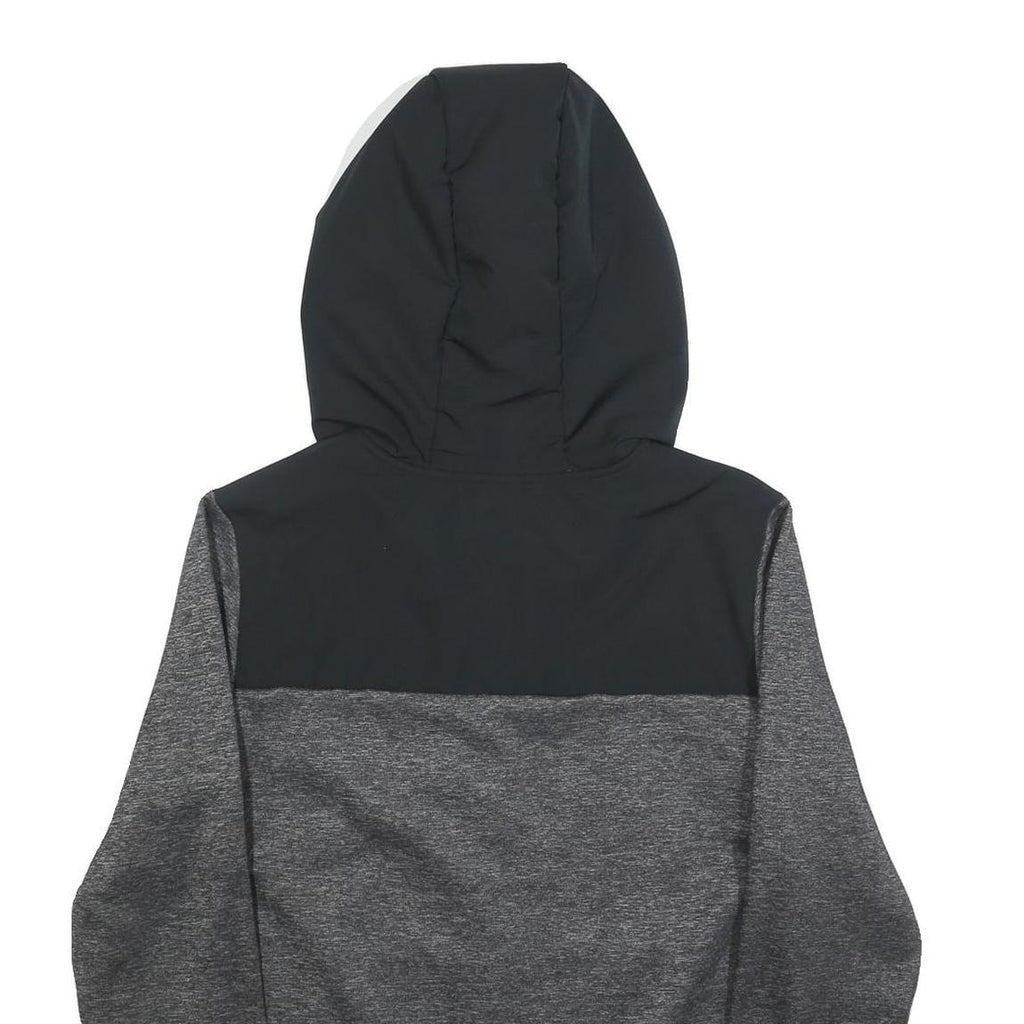 CHAMPION Mens Grey & Black Full Zip Hoodie S Polyester Blend Athletic Jacket