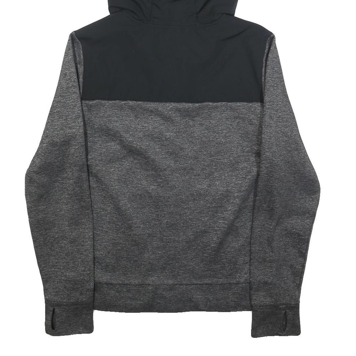 CHAMPION Mens Grey & Black Full Zip Hoodie S Polyester Blend Athletic Jacket