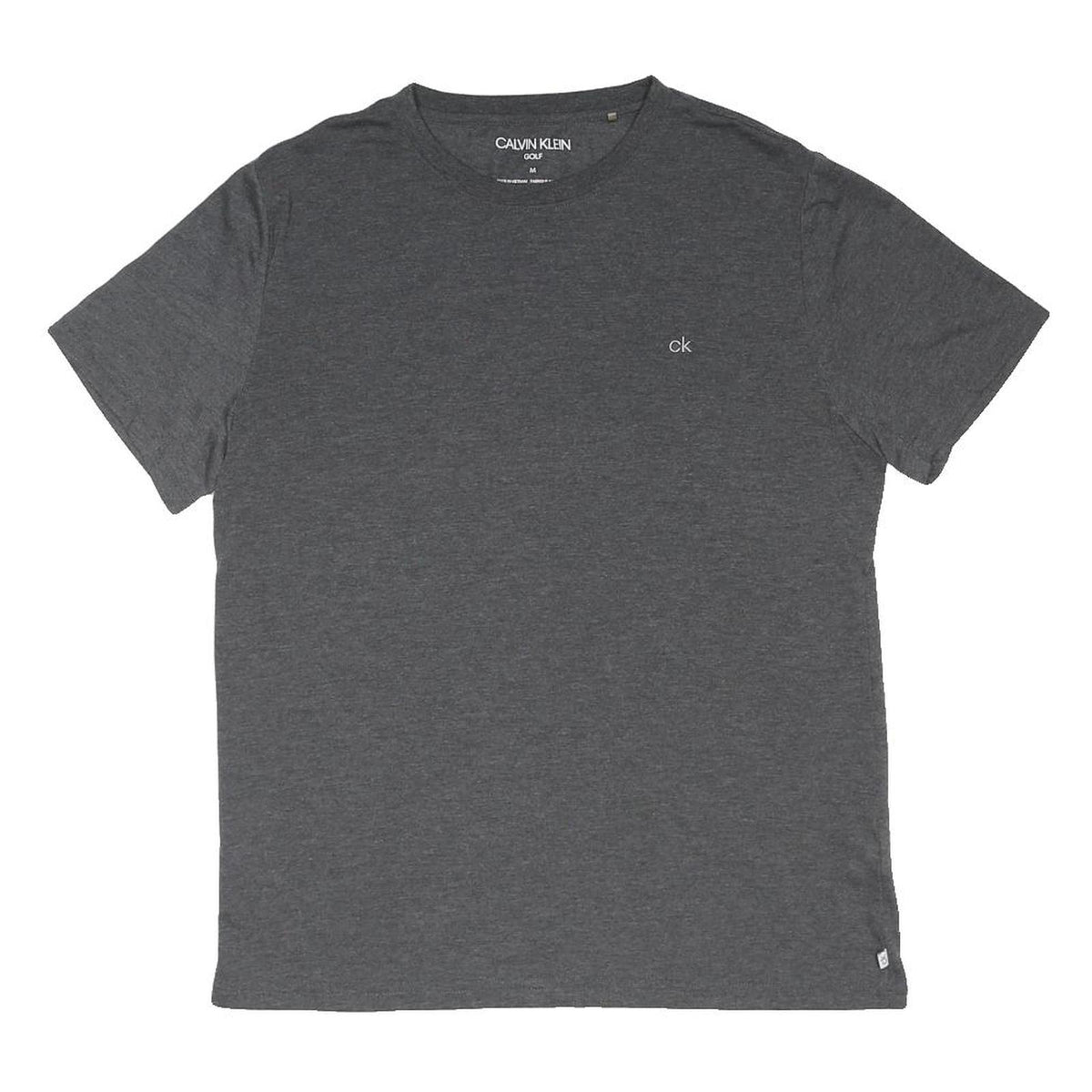 CALVIN KLEIN Mens Grey Cotton Blend T-Shirt M Short Sleeve Crew Neck Minimalist
