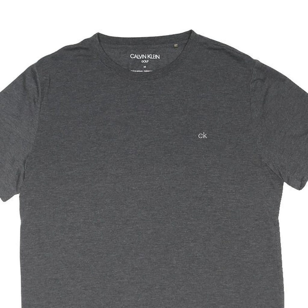 CALVIN KLEIN Mens Grey Cotton Blend T-Shirt M Short Sleeve Crew Neck Minimalist