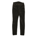 7 FOR ALL MANKIND Womens Black Cotton Blend Regular Skinny Trousers W26 L29