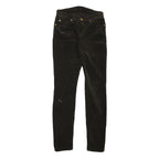 7 FOR ALL MANKIND Womens Black Cotton Blend Regular Skinny Trousers W26 L29