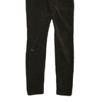 7 FOR ALL MANKIND Womens Black Cotton Blend Regular Skinny Trousers W26 L29
