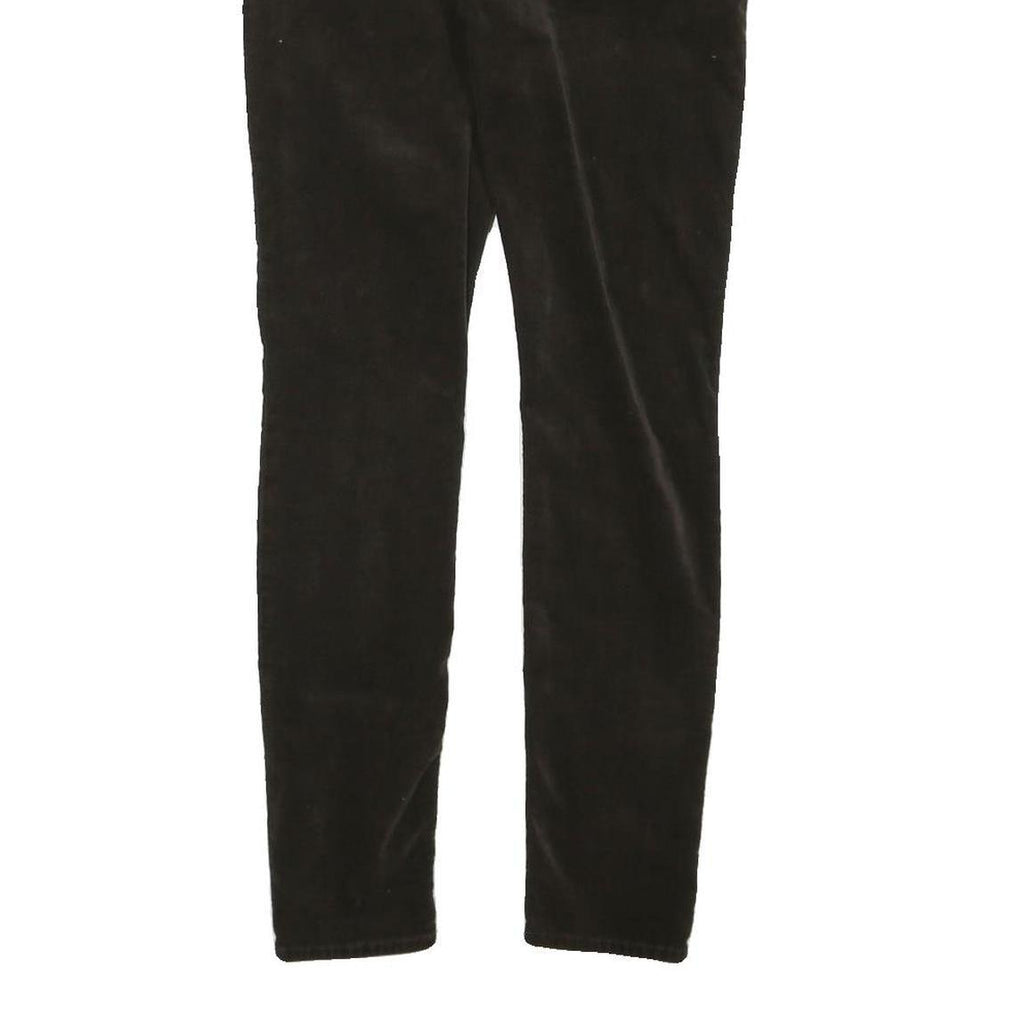 7 FOR ALL MANKIND Womens Black Cotton Blend Regular Skinny Trousers W26 L29