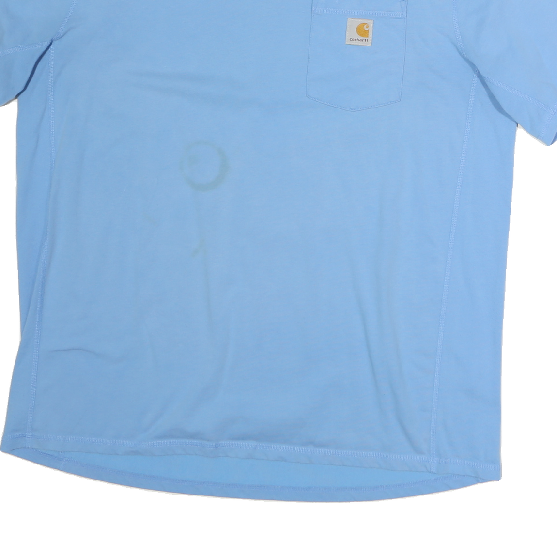 CARHARTT Mens Blue Cotton T-Shirt XL Short Sleeve Crew Neck Pocket Casual