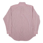 RALPH LAUREN Mens Red & White Check Shirt M Classic Cotton Blend Button-Down