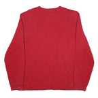 NAUTICA Mens Red Cotton Blend Crew Neck Sweatshirt L Classic Pullover