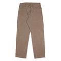 DICKIES Mens Cotton Brown Relaxed Straight Trousers W34 L32 Workwear Casual