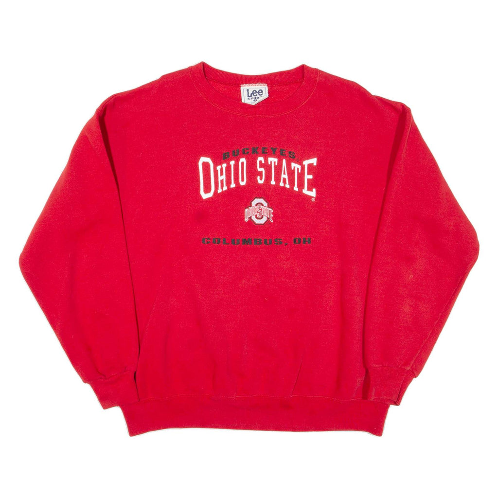 LEE Buckeyes Ohio State Mens Sweatshirt Red USA L