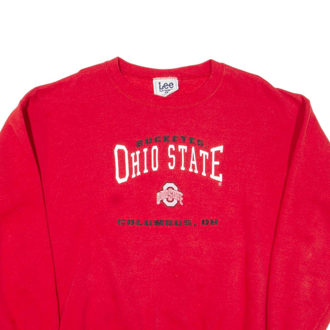 LEE Buckeyes Ohio State Mens Sweatshirt Red USA L