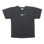 NIKE Boys Black & Lime Green Graphic T-Shirt L Short Sleeve Crew Neck Sportswear