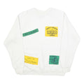 CONNOLLY Womens White Sweatshirt L Cotton Blend Crew Neck Pullover Ireland