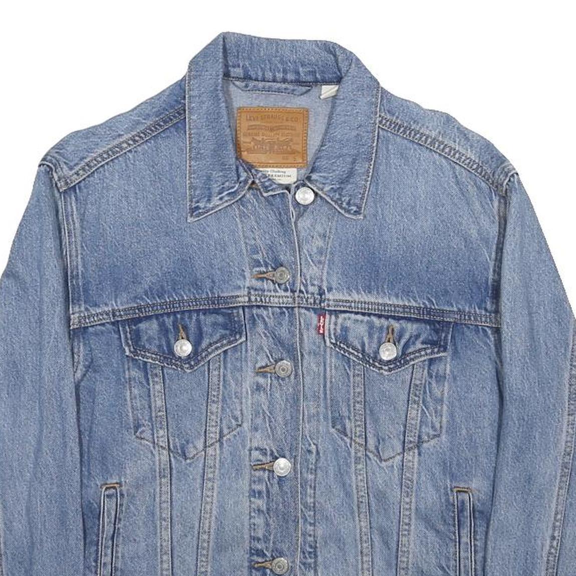 LEVI'S Womens Blue Denim Jacket S Cotton Blend Classic Button Closure Stylish