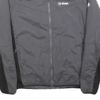 SHERPA Mens Grey Black Zip Jacket L Polyester Blend Outdoor Casual Insulated