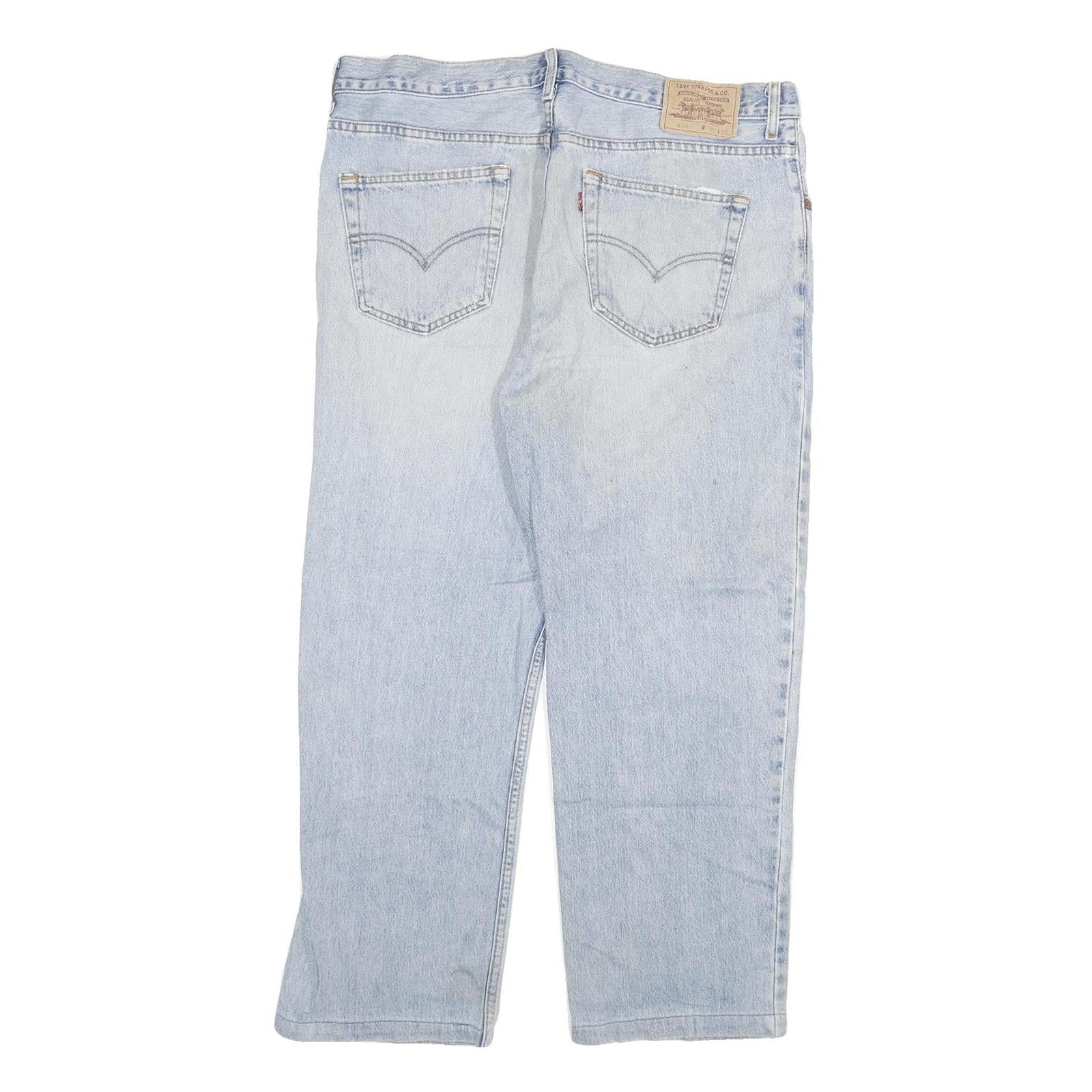 LEVI'S 504 Mens Regular Fit Blue Denim Rinse W38 L27 Classic Zip Jeans