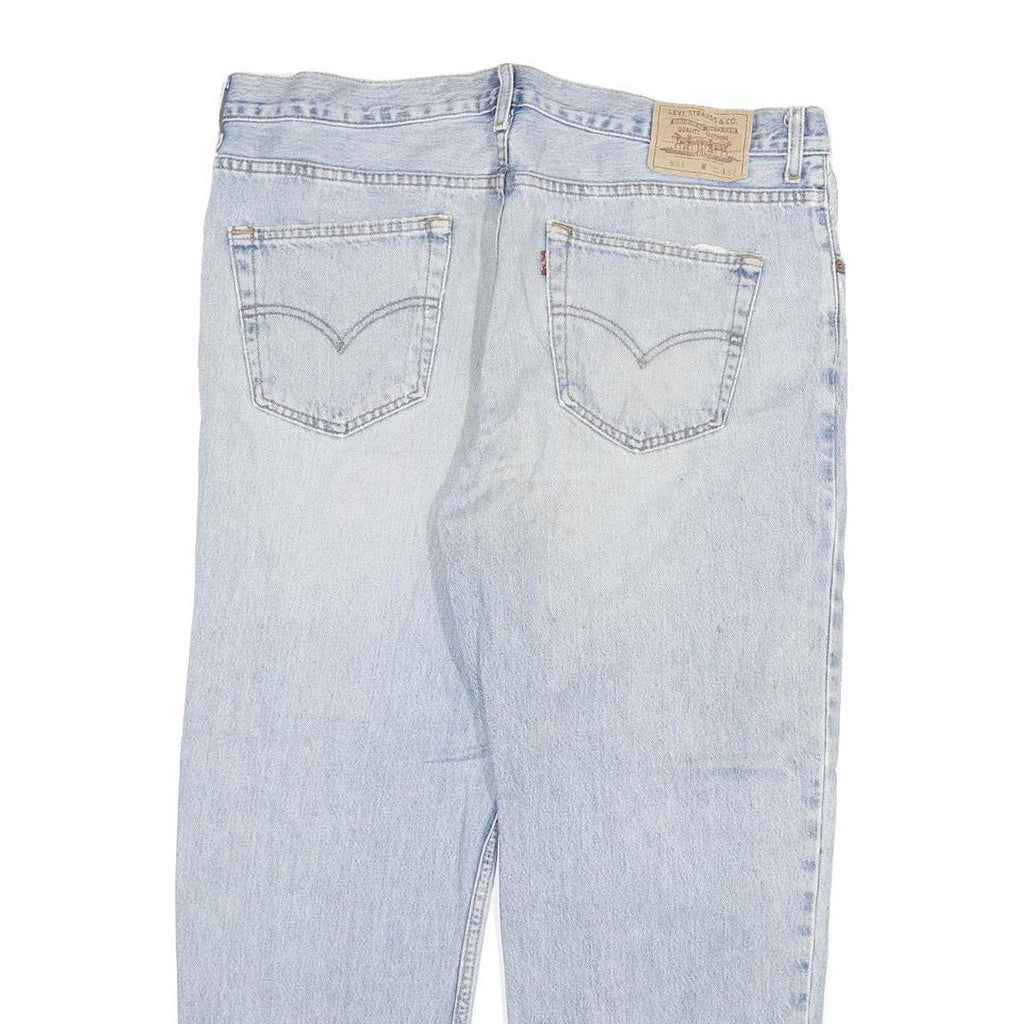 LEVI'S 504 Mens Regular Fit Blue Denim Rinse W38 L27 Classic Zip Jeans