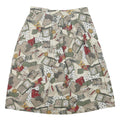 ALFRED DUNNER Womens Beige Printed Cotton Blend Pleated Knee Length Skirt 2XL