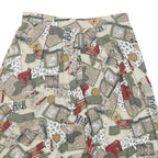 ALFRED DUNNER Womens Beige Printed Cotton Blend Pleated Knee Length Skirt 2XL