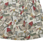 ALFRED DUNNER Womens Beige Printed Cotton Blend Pleated Knee Length Skirt 2XL