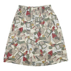 ALFRED DUNNER Womens Beige Printed Cotton Blend Pleated Knee Length Skirt 2XL