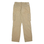 CARHARTT Mens Beige Cotton Relaxed Fit Cargo Trousers W32 L34 Workwear Utility