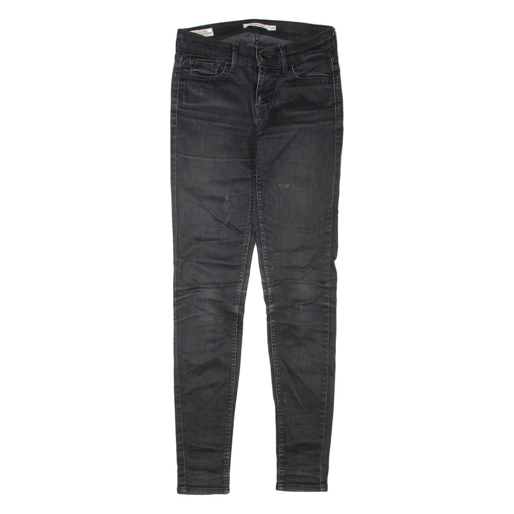 LEVI'S 710 Womens Jeans Black Regular Skinny W25 L30