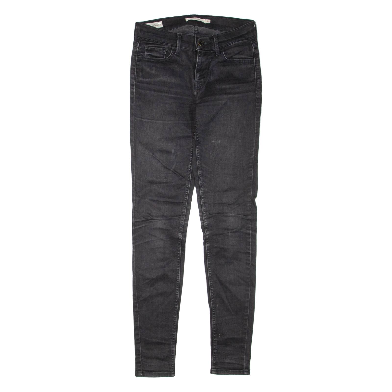 LEVI'S 710 Womens Jeans Black Regular Skinny W25 L30