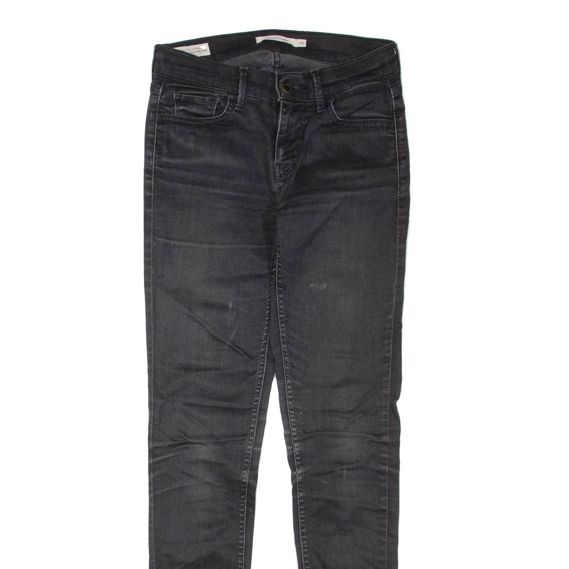 LEVI'S 710 Womens Jeans Black Regular Skinny W25 L30