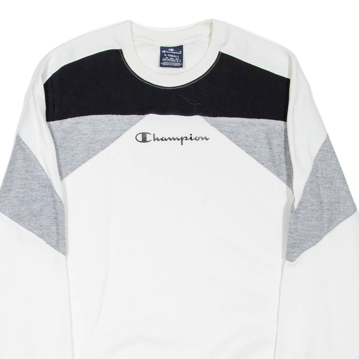 CHAMPION Mens Sweatshirt White XS