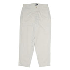 DOCKERS Womens Regular Beige Cotton Blend Trousers W30 L27 Comfortable Zip