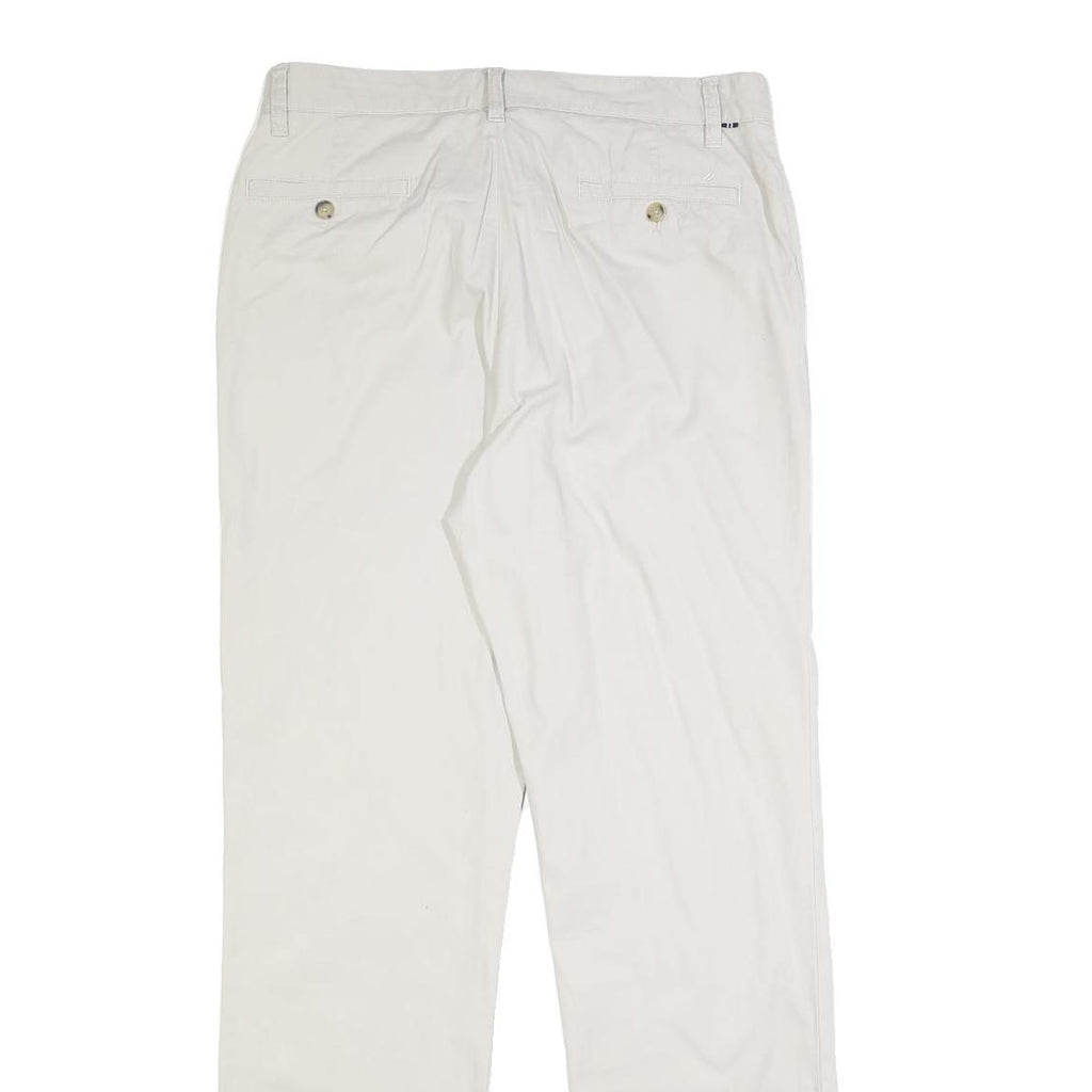 NAUTICA Mens Slim Beige Cotton Blend Slim Fit Trousers W32 L32 Casual
