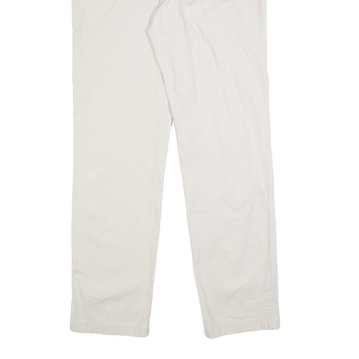 NAUTICA Mens Slim Beige Cotton Blend Slim Fit Trousers W32 L32 Casual