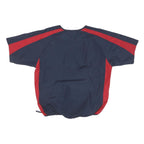 COOPERSTOWN Mens Navy & Red Polyester Blend Jacket M V-Neck Zip Sportswear