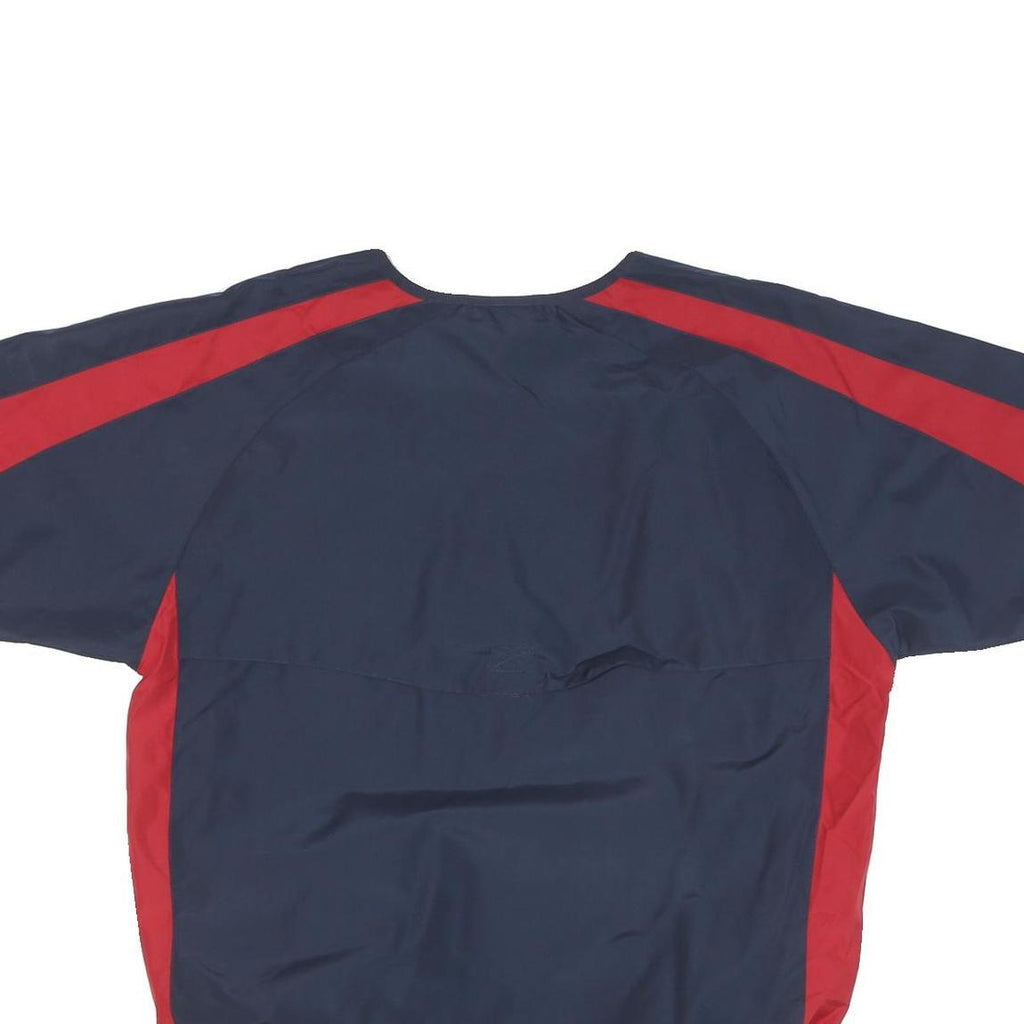 COOPERSTOWN Mens Navy & Red Polyester Blend Jacket M V-Neck Zip Sportswear