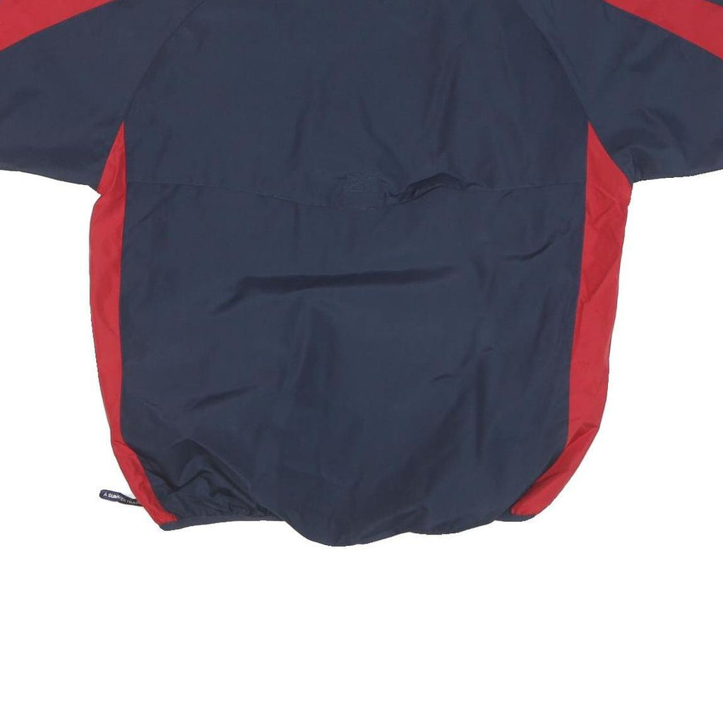 COOPERSTOWN Mens Navy & Red Polyester Blend Jacket M V-Neck Zip Sportswear
