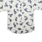 WOOLRICH Mens White & Blue Pattern Cotton Shirt M Casual Printed Summer Button