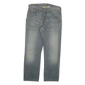 LEVI'S 501 Mens Jeans Blue Regular Straight Denim Light W33 L27 Classic Button